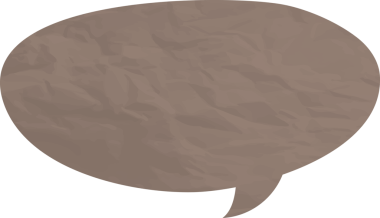 Eski grunge kağıt konuşma balonu, buruşuk element