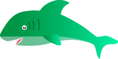 Şirin köpekbalığı karikatürü, deniz hayvanı