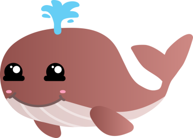 Tatlı karikatür deniz balinası