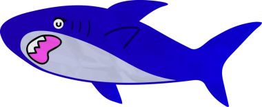 Mavi balina, illüstrasyon, beyaz arkaplan vektörü.