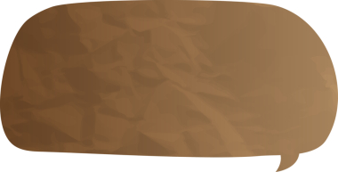 Eski grunge kağıt konuşma balonu, buruşuk element