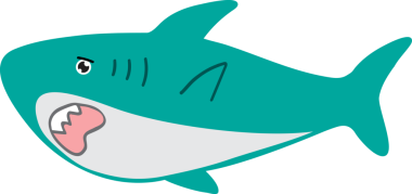 Şirin köpekbalığı karikatürü, deniz hayvanı