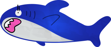 Tatlı bir karikatür balinasının vektör çizimi