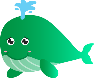 arkaplan vektöründe sevimli karikatür balinası