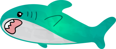 Beyaz arkaplanda şirin karikatür balıklarının vektör çizimi