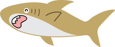 Şirin köpekbalığı karikatürü, deniz hayvanı