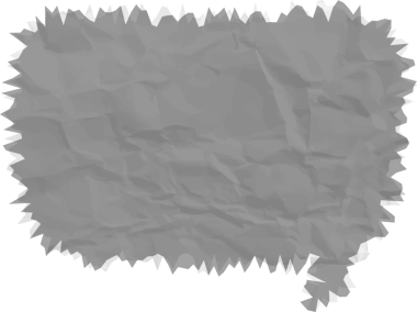 Eski grunge kağıt konuşma balonu, buruşuk element