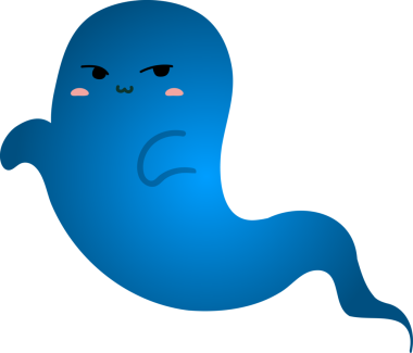 Mavi gözlü cadılar bayramı hayaleti. vektör.