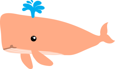 Tatlı balina çizgi filmi, deniz hayvanı.