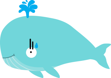 Tatlı balina çizgi filmi, deniz hayvanı.