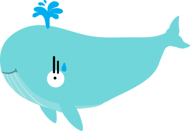 Tatlı balina çizgi filmi, deniz hayvanı.