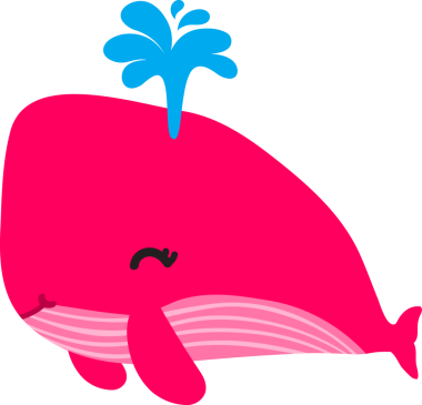 Tatlı balina çizgi filmi, deniz hayvanı.