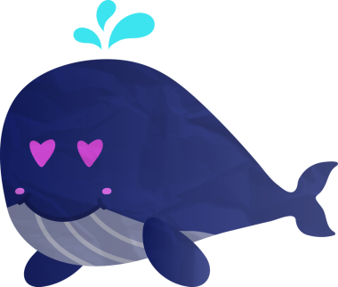 Tatlı balina çizgi filmi, deniz hayvanı.