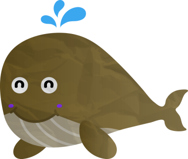 Tatlı balina çizgi filmi, deniz hayvanı.