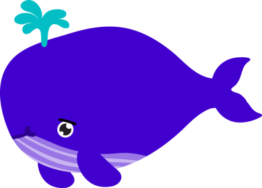 Tatlı balina çizgi filmi, deniz hayvanı.