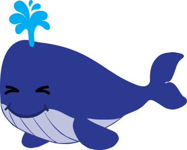 Tatlı balina çizgi filmi, deniz hayvanı.