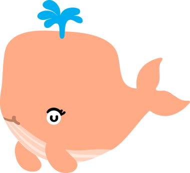 Tatlı balina çizgi filmi, deniz hayvanı.