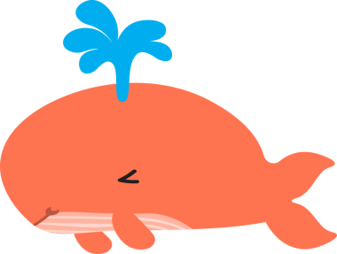 Tatlı balina çizgi filmi, deniz hayvanı.