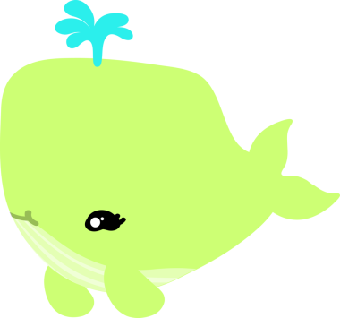 Sevimli balina, illüstrasyon, beyaz arka plan vektör.