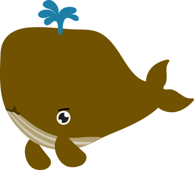 balina hayvanı, vektör illüstrasyon