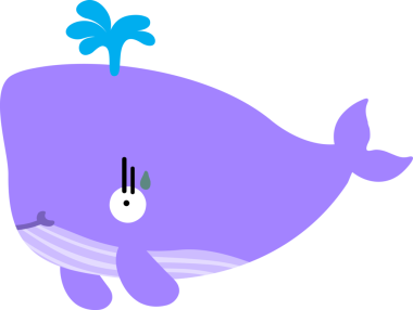 Tatlı balina çizgi filmi, deniz hayvanı.
