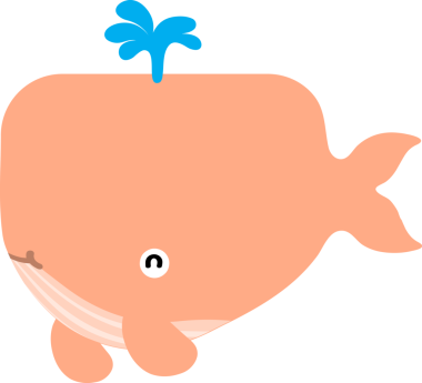 Tatlı balina çizgi filmi, deniz hayvanı.