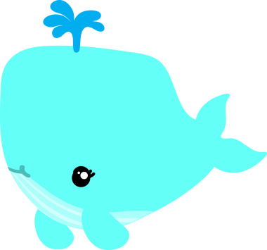 Şirin karikatür deniz balinası çizimi