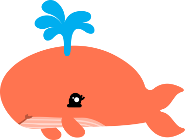 Tatlı balina çizgi filmi, deniz hayvanı.