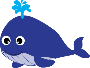 Tatlı balina çizgi filmi, deniz hayvanı.