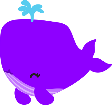 Vektör çizimi. Gülümseyen şirin bir filin mor rengi..