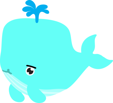 karton balina, vektör, illüstrasyon