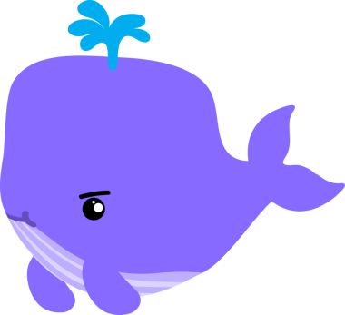 vektör şirin balina çizgi filmi