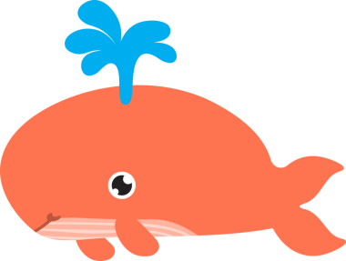 Tatlı balina çizgi filmi, deniz hayvanı.