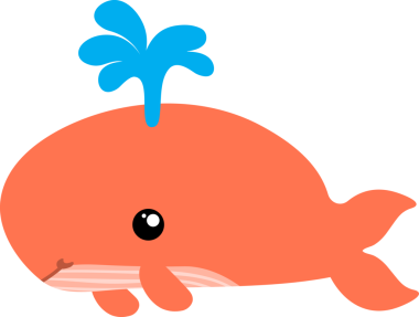 Tatlı balina çizgi filmi, deniz hayvanı.