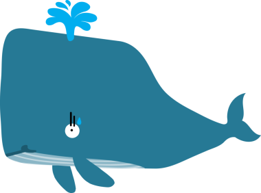 Tatlı balina çizgi filmi, deniz hayvanı.