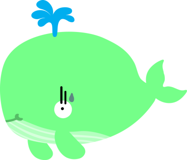 Tatlı balina çizgi filmi, deniz hayvanı.