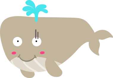 Tatlı balina çizgi filmi, deniz hayvanı.