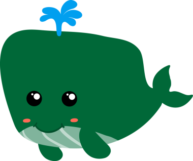 Tatlı balina çizgi filmi, deniz hayvanı.