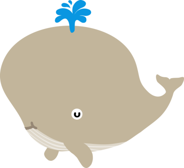 balina, vektör çizimi, düz tasarım biçimi