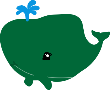 Yapraklı şirin bir filin karikatür çizimi.