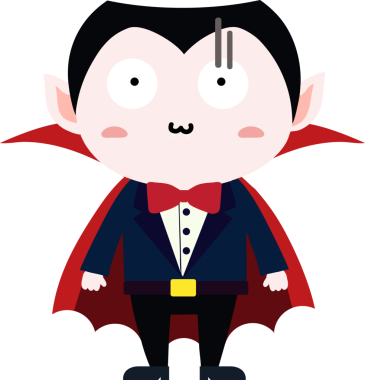 Tatlı ejderha çizgi filmi Cadılar Bayramı, vampir.