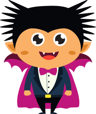 Tatlı ejderha çizgi filmi Cadılar Bayramı, vampir.