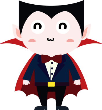 Tatlı ejderha çizgi filmi Cadılar Bayramı, vampir.