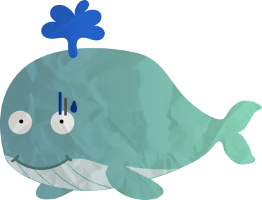 Konuşma balonu, vektör, illüstrasyon ile sevimli balina