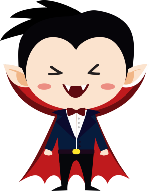 Tatlı ejderha çizgi filmi Cadılar Bayramı, vampir.