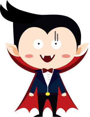 Tatlı ejderha çizgi filmi Cadılar Bayramı, vampir.