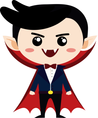 Tatlı ejderha çizgi filmi Cadılar Bayramı, vampir.