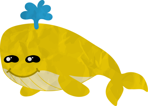 Çizgi film tarzında şirin sarı balıklar. vektör illüstrasyonu