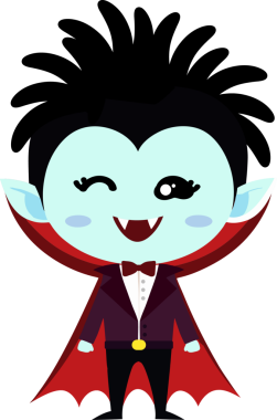 Tatlı ejderha çizgi filmi Cadılar Bayramı, vampir.