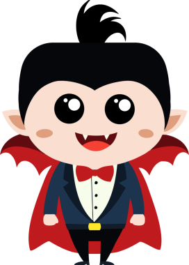 Tatlı ejderha çizgi filmi Cadılar Bayramı, vampir.